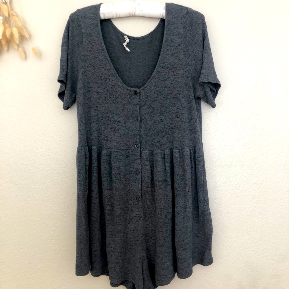 Urban Outfitters, Charcoal Heather Romper
